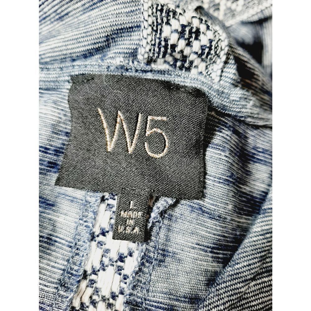 W5 blue embroidered large knit top - Picture 3 of 4